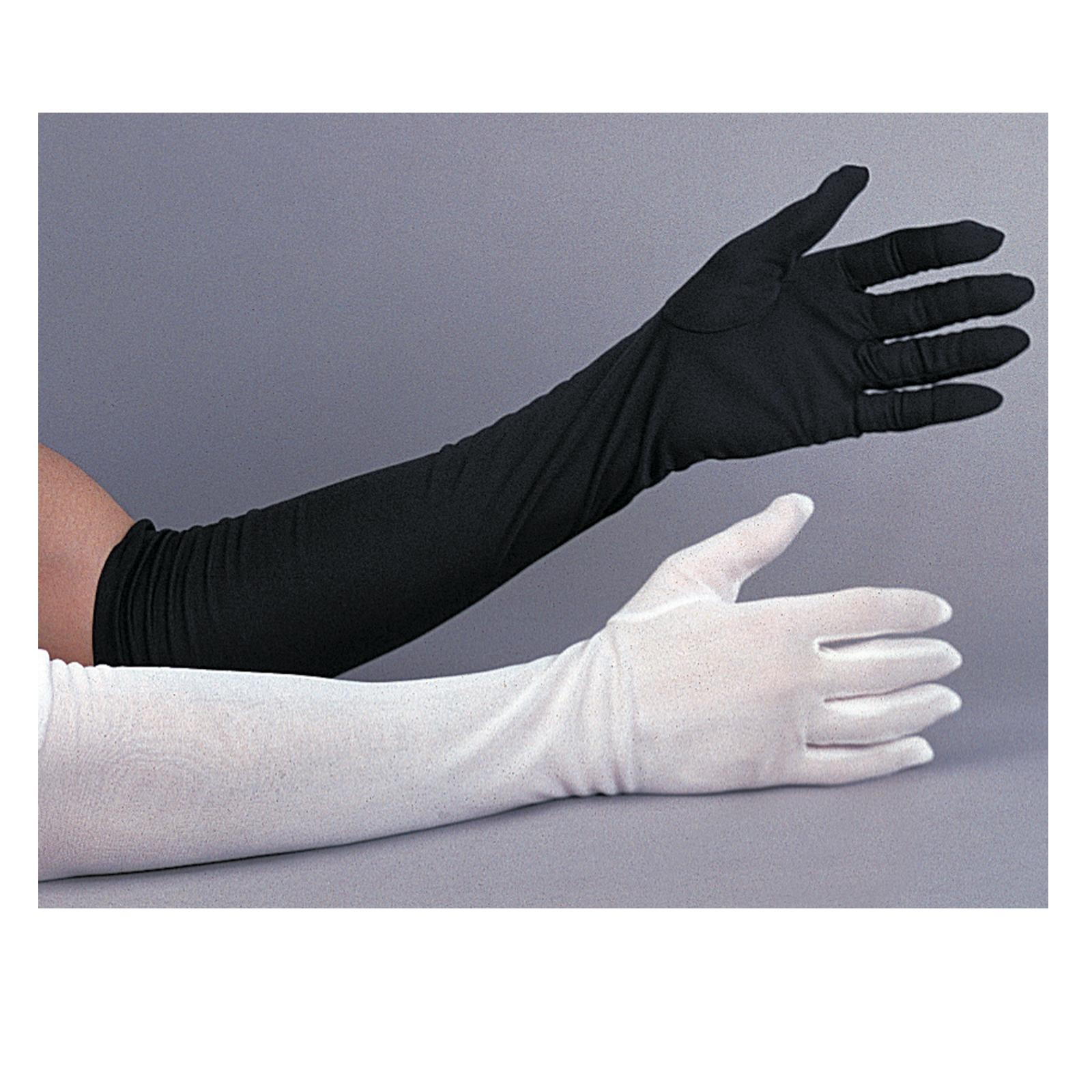 Fun World Women's Elbow length Opera Gloves - White
