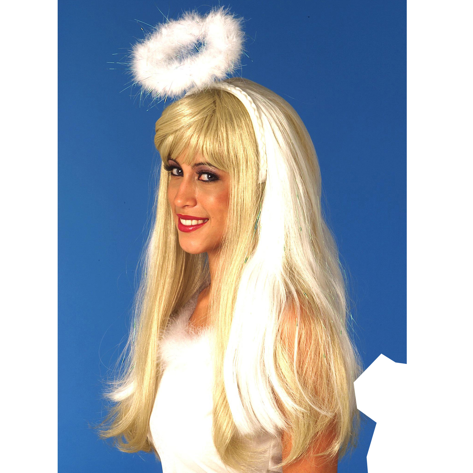 Forum Novelties Inc Women's Headband W/ Hair- Angel - One-Size