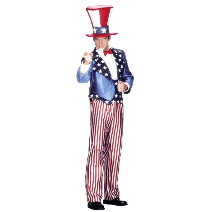 Fun World Men's Uncle Sam - Adult Costume - One-Size