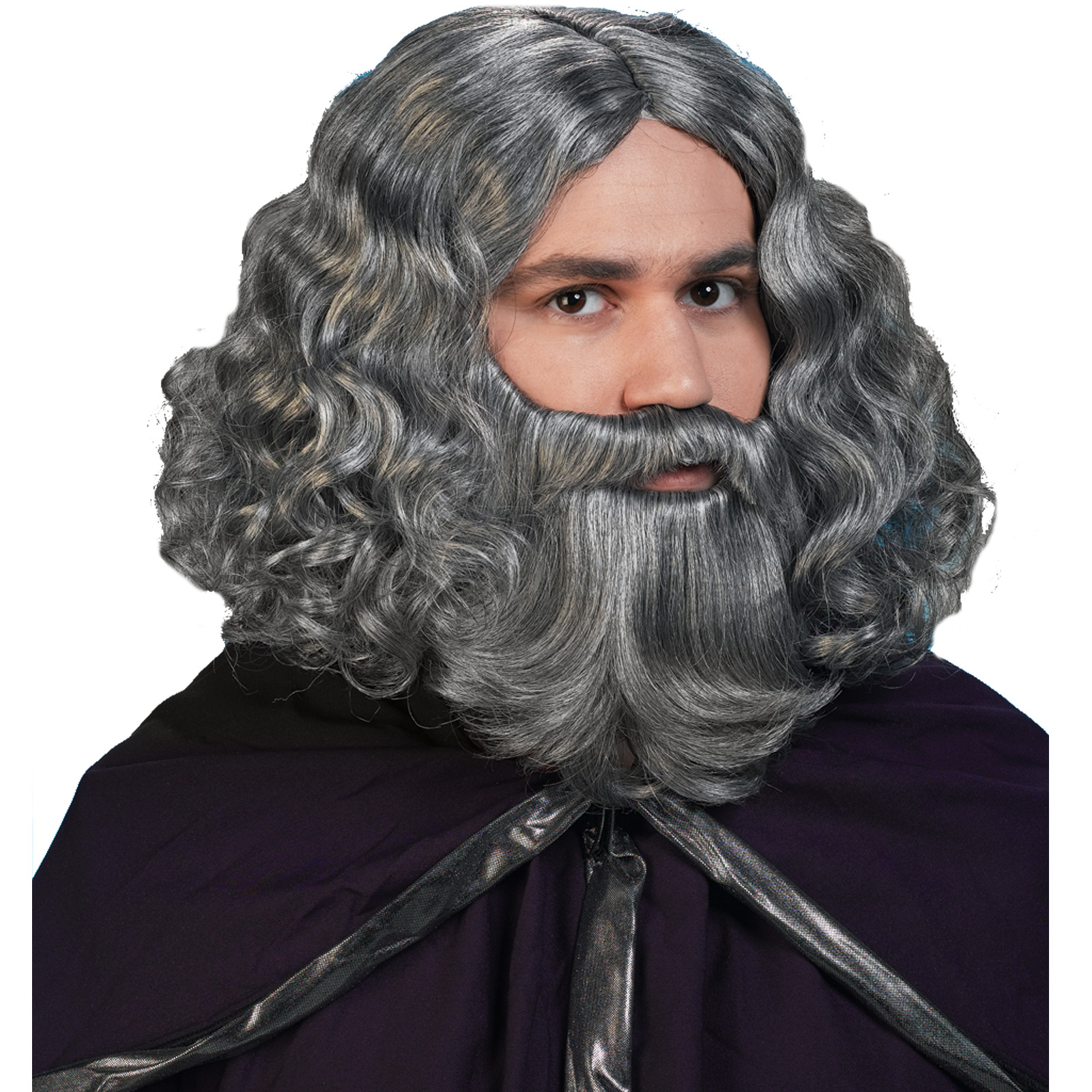 Peter Alan Inc Women's Biblical Wig & Beard Set - Grey