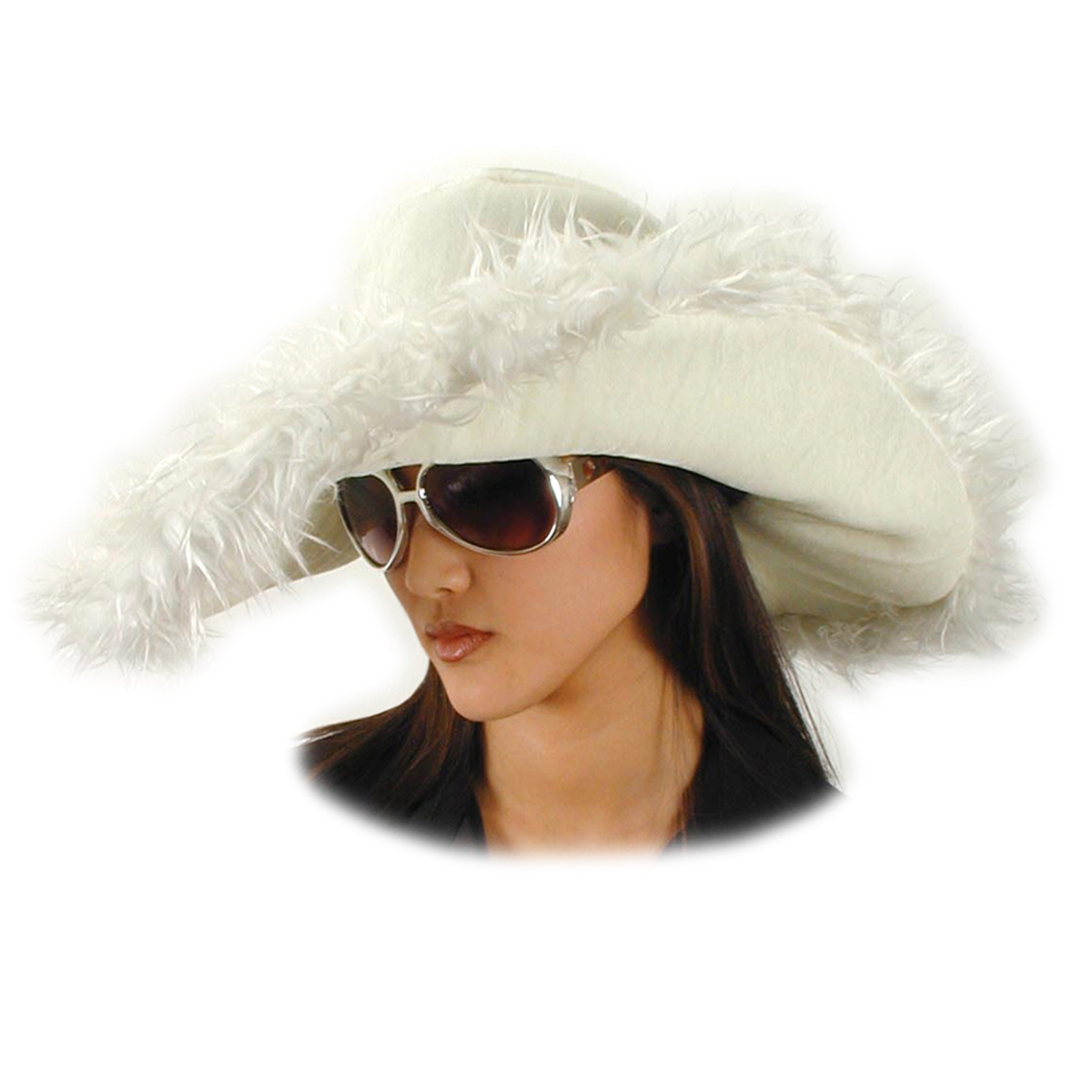Elope Women's Sugar Daddy White Fur Hat - One-Size