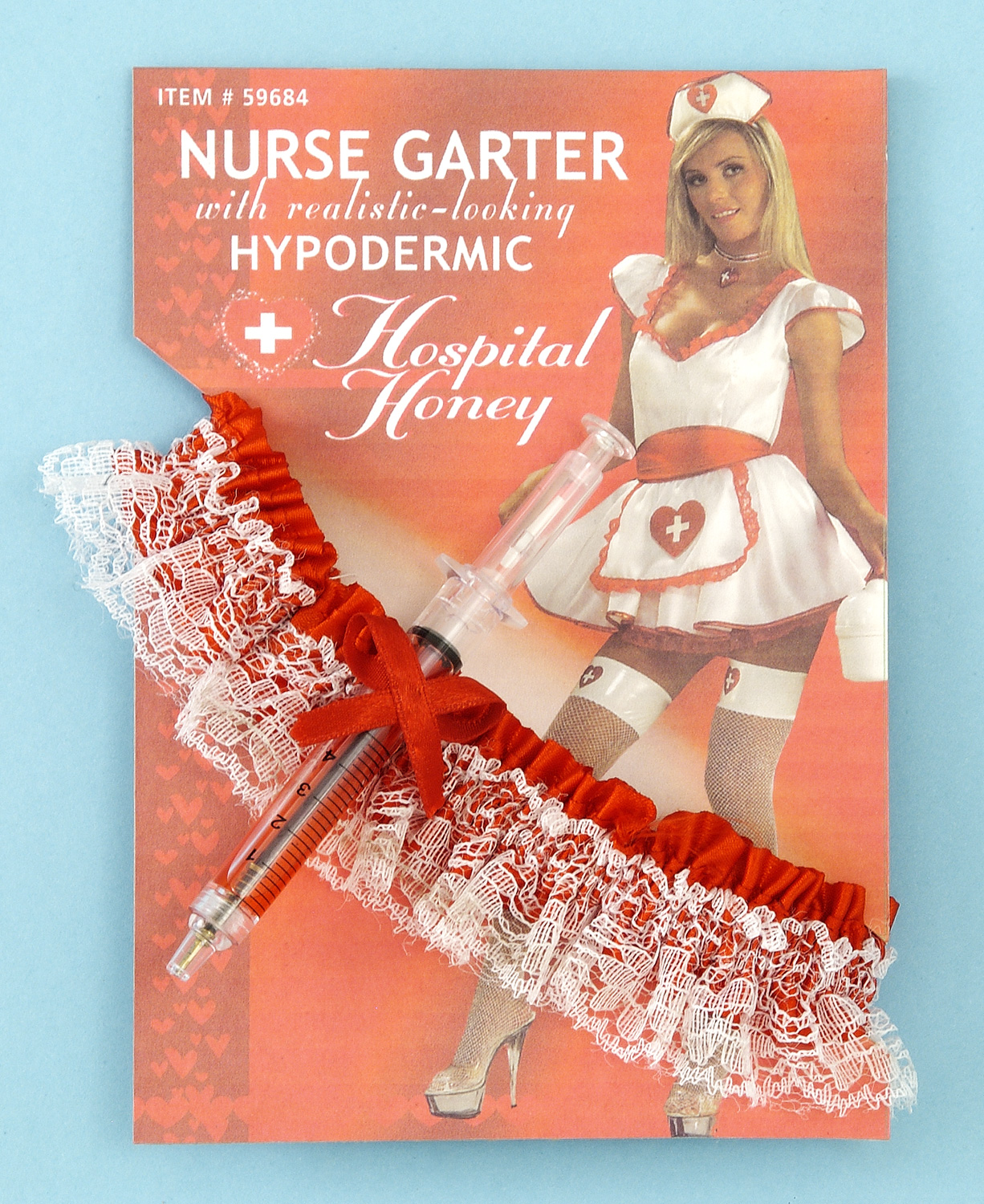 Forum Novelties Inc Women's Hospital Honey Garter With Hypo Needle - White - One Size