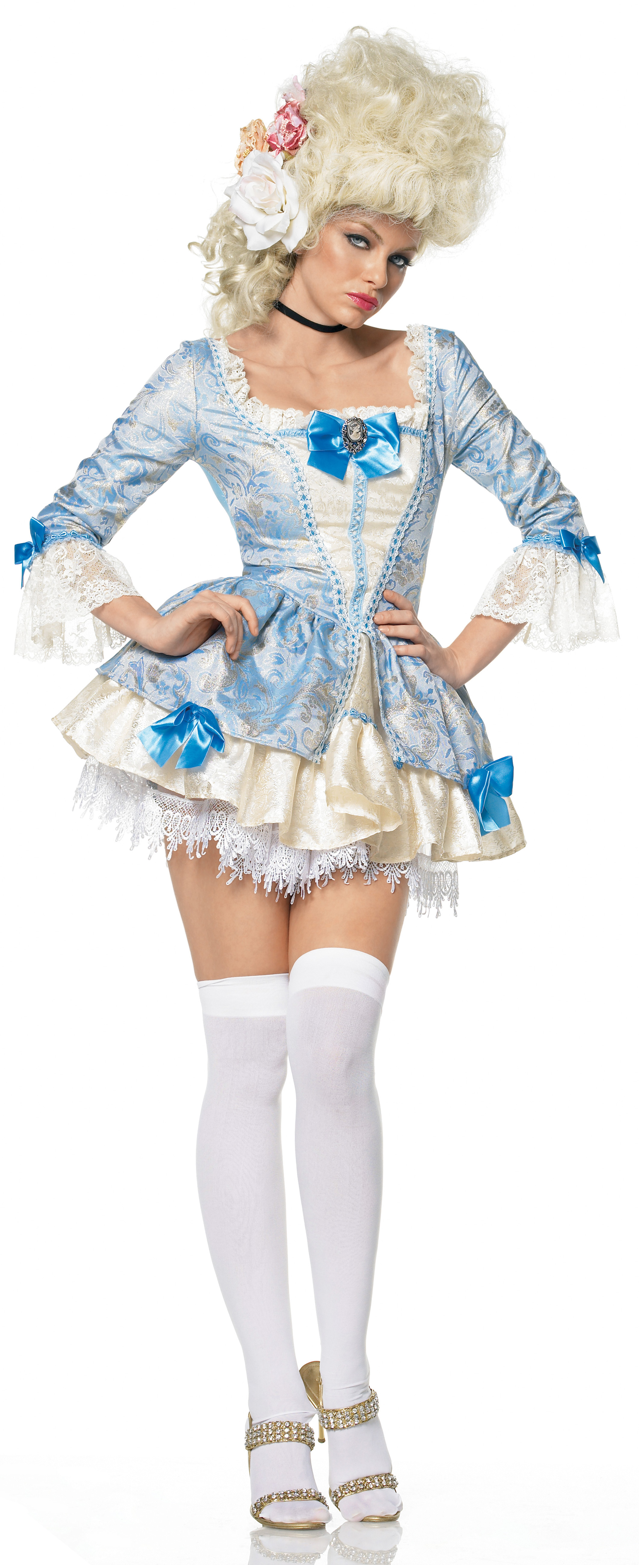 Leg Avenue Women's Lady Marie Baby Blue Sexy Adult Costume - Large