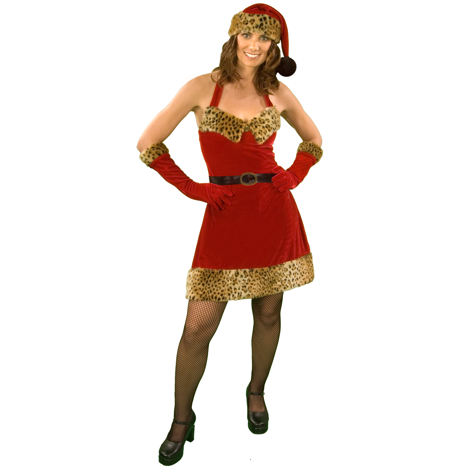 AMC Women's Santa's Pet Adult - Winter Holiday Classics Costume - 8-14