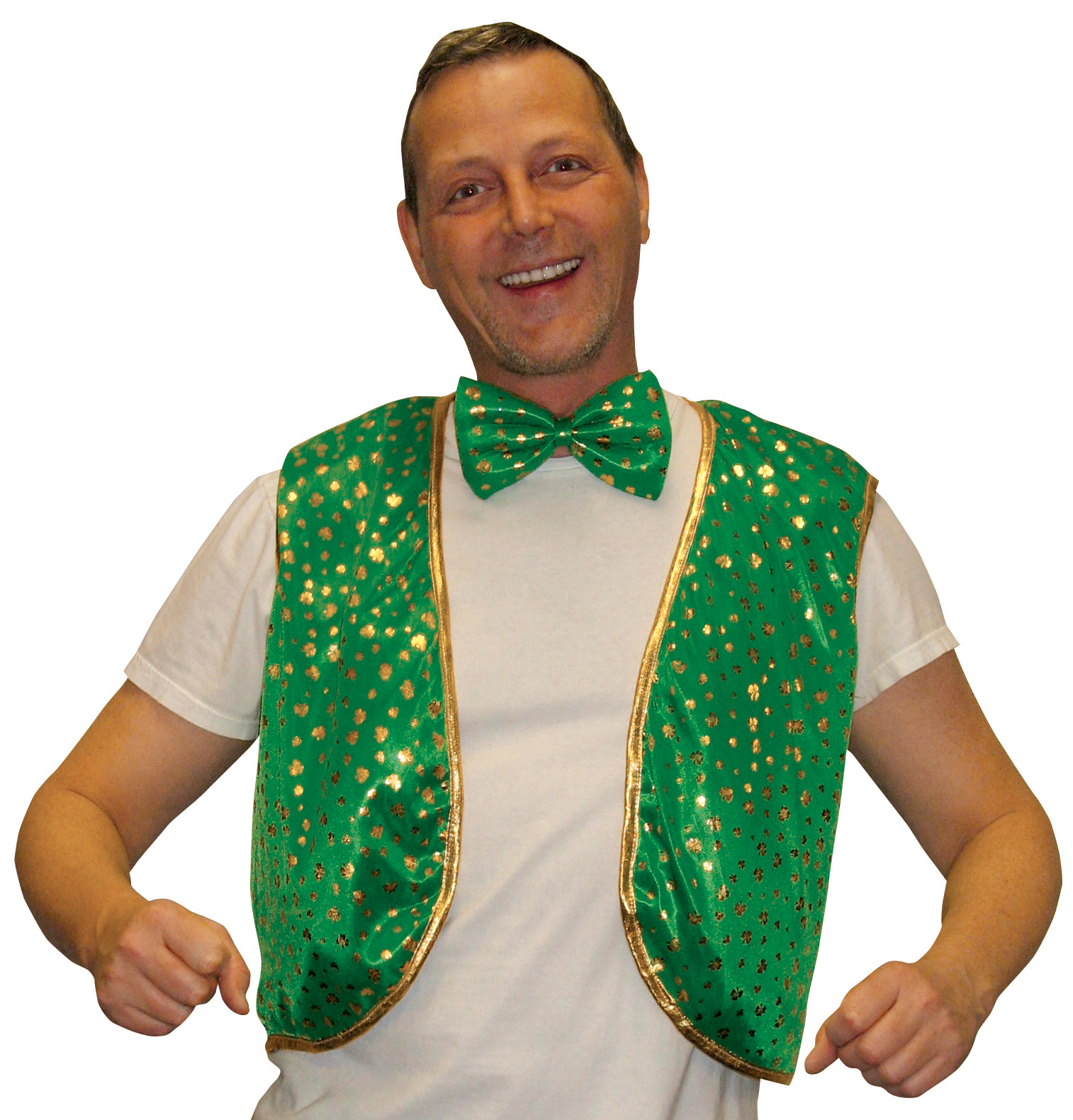 Franco-American Novelty Co Men's St. Patrick's Vest/Bowtie Set - None