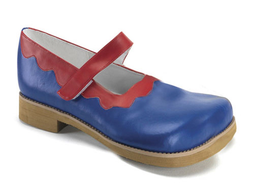 Pleaser Women's Blue Clown Mary Janes Adult Shoes - One-Size