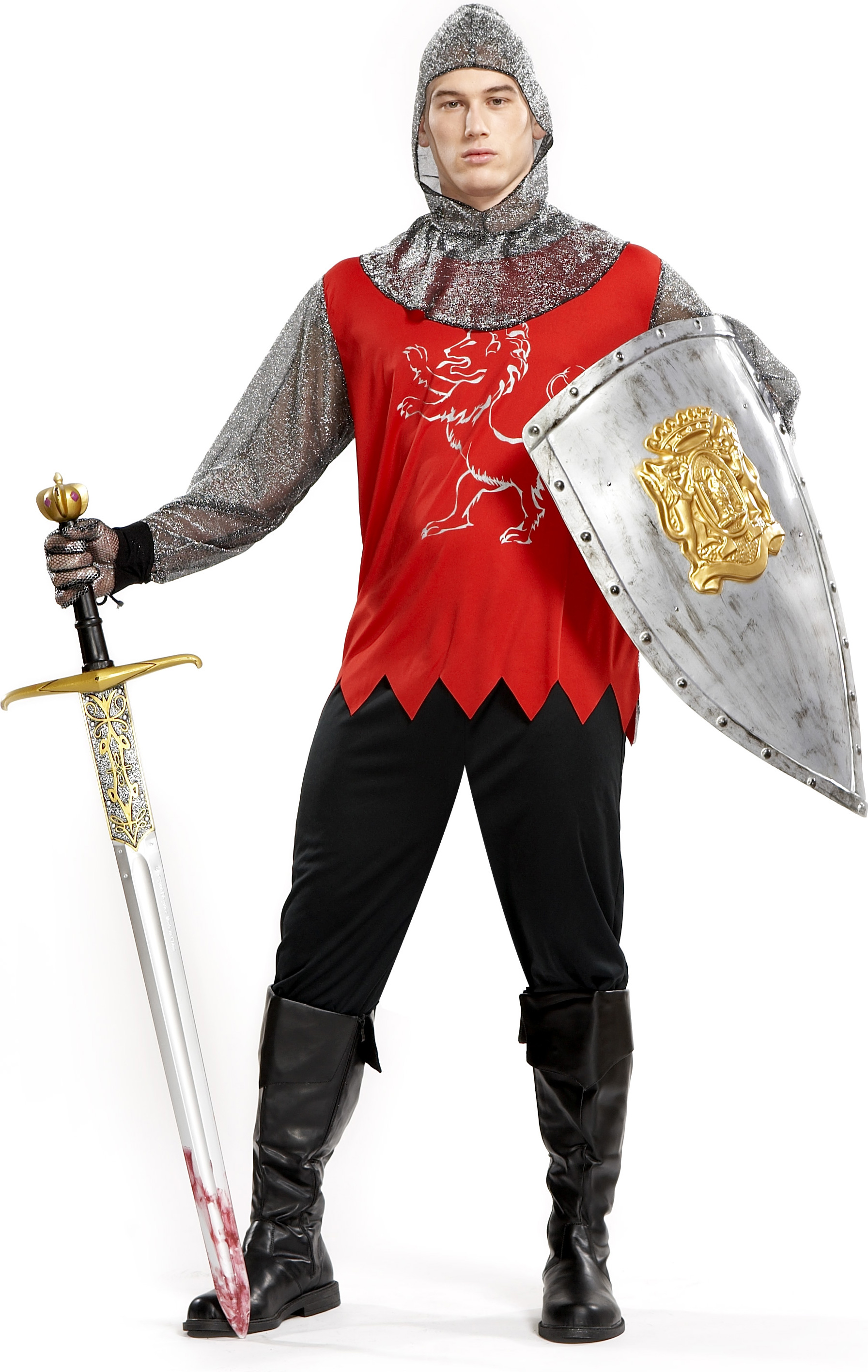 AMC Men's Medieval Knight Adult Costume - One-Size (42-48)