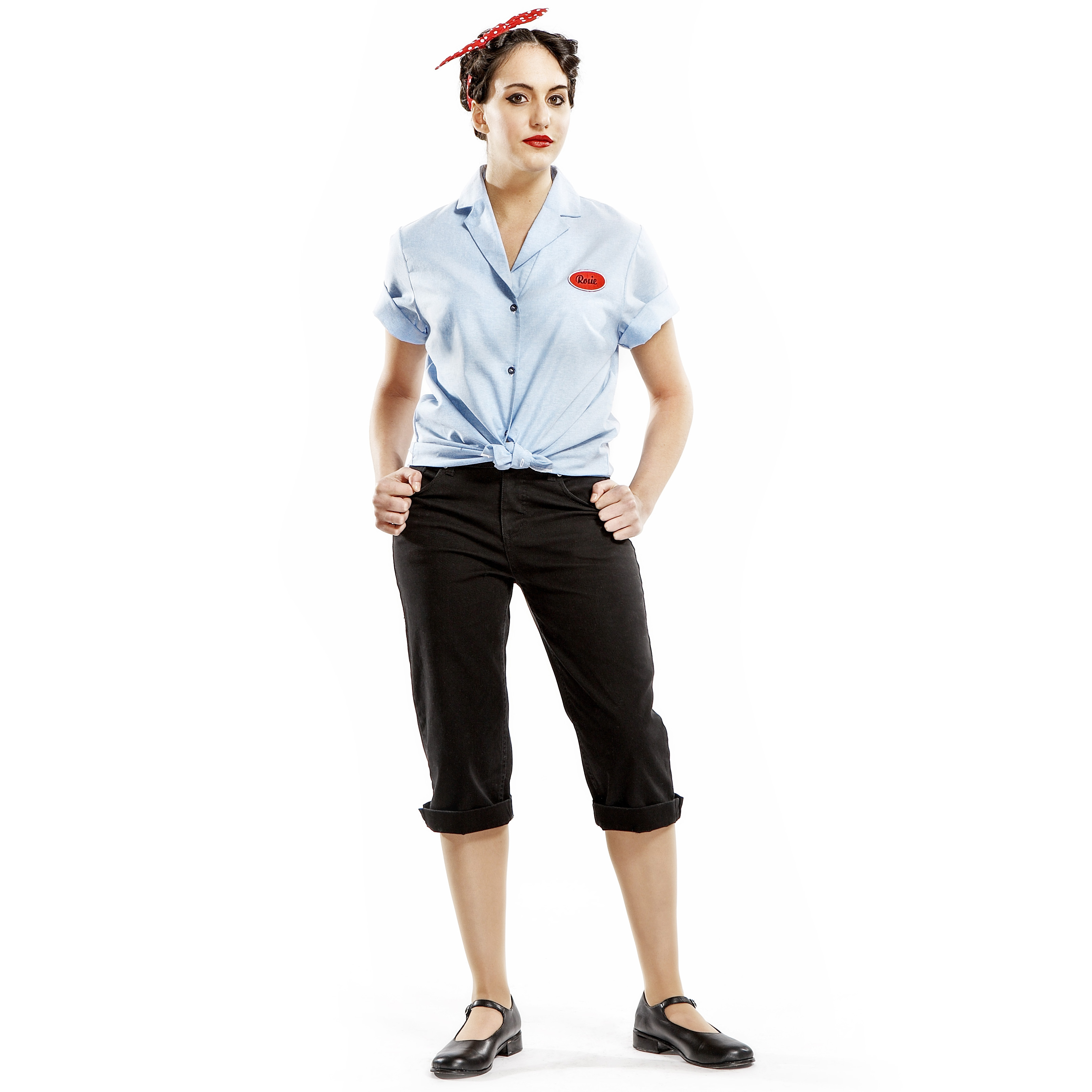AMC Women's Rosie the Riveter Adult Costume - One-Size (8-14)