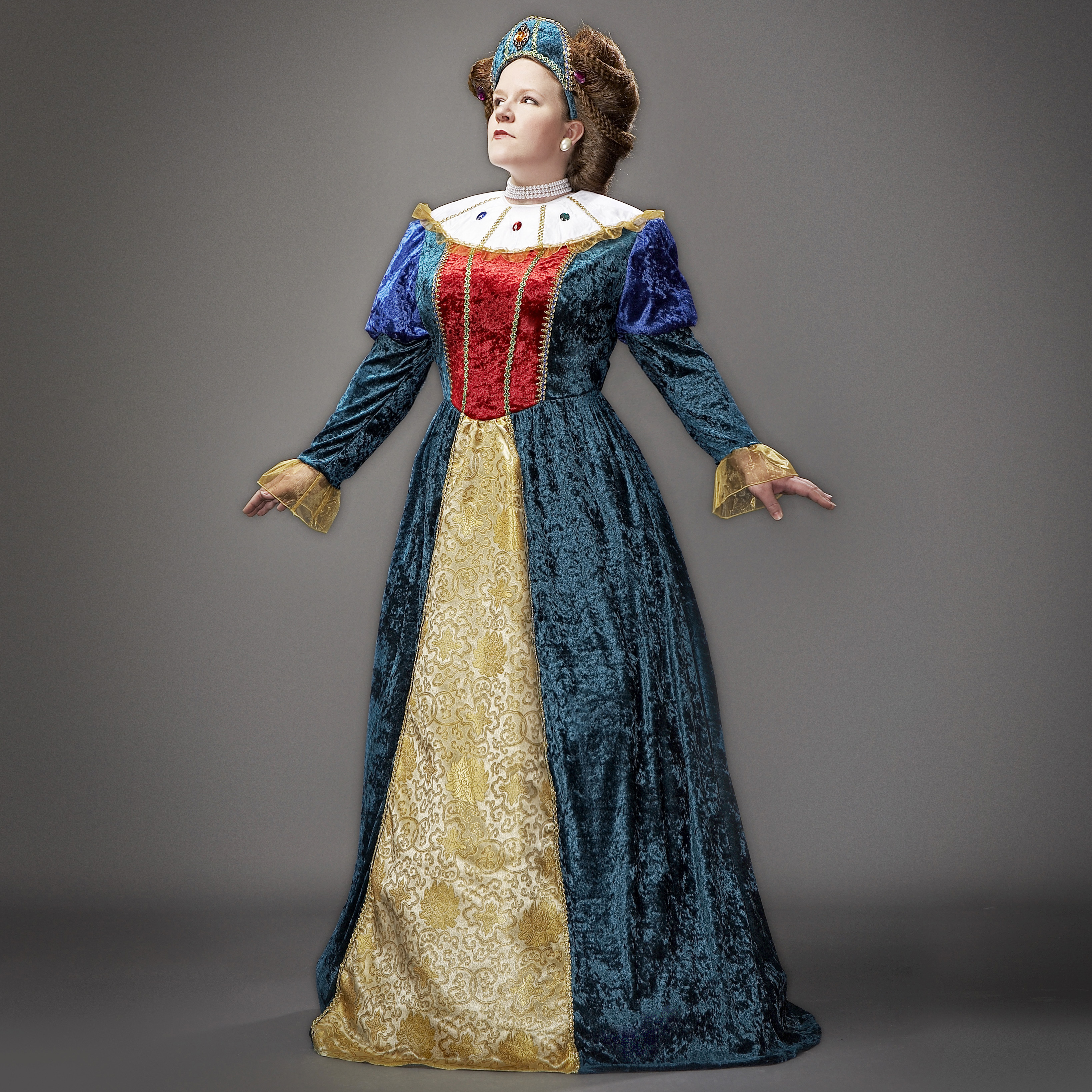 AMC Women's Queen Elizabeth Plus Adult Costume - Plus (18-22)