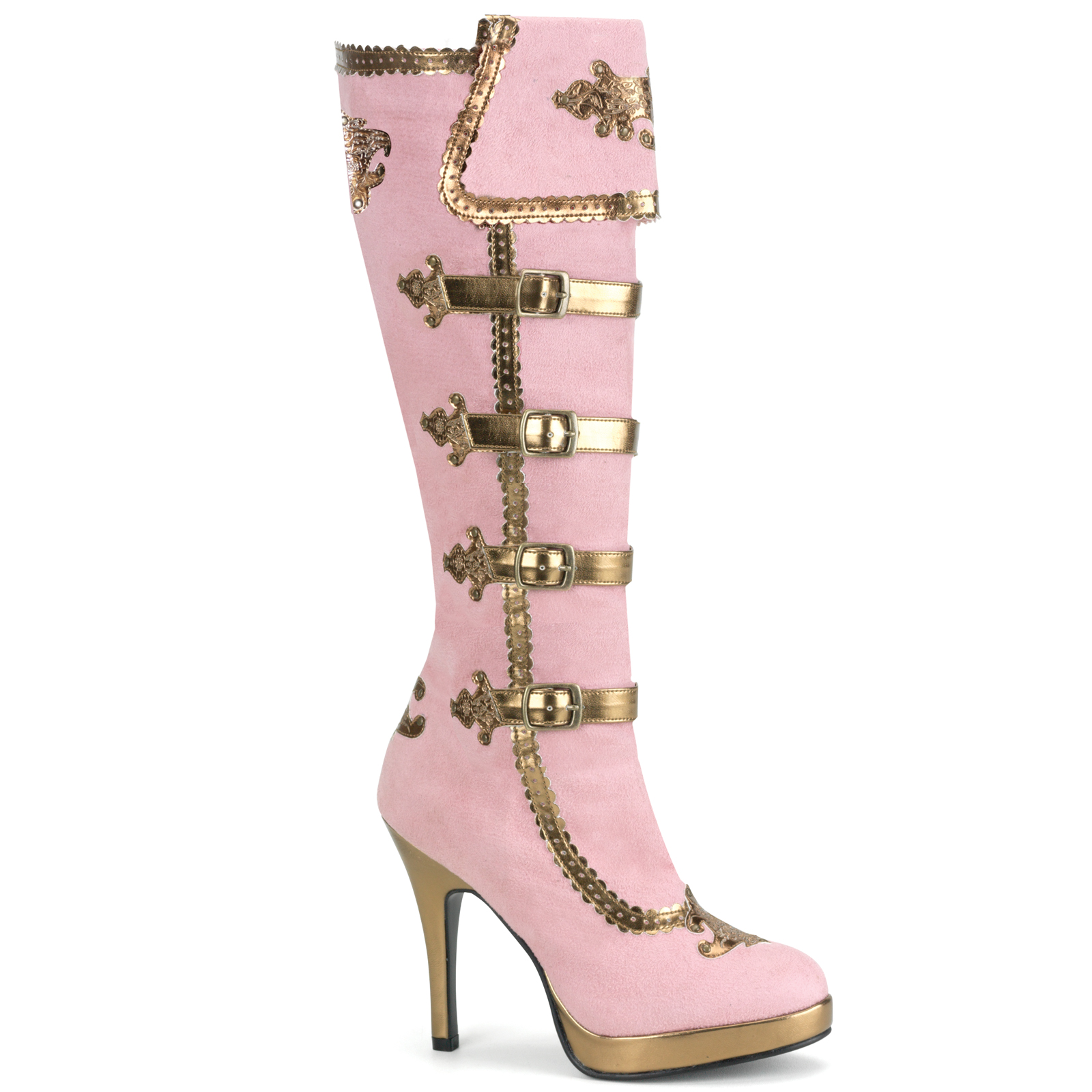 Pleaser Women's Carnival Boots Adult (Pink/Gold) - 10