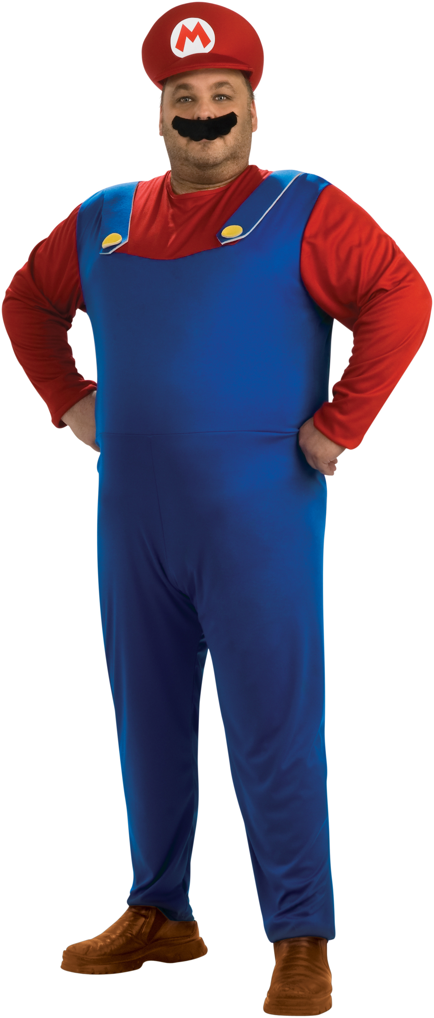 Rubie's Costume Co Men's Super Mario Bros. - Mario Adult Plus Costume - Red - One-Size (Plus)
