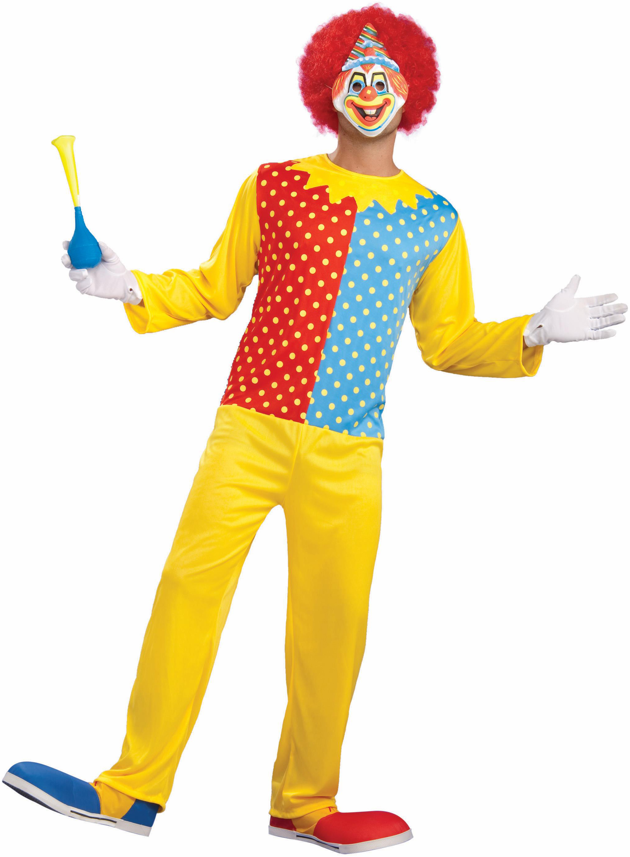 Forum Novelties Inc Men's Retro Clown Adult Costume - One Size Fits Most Adults
