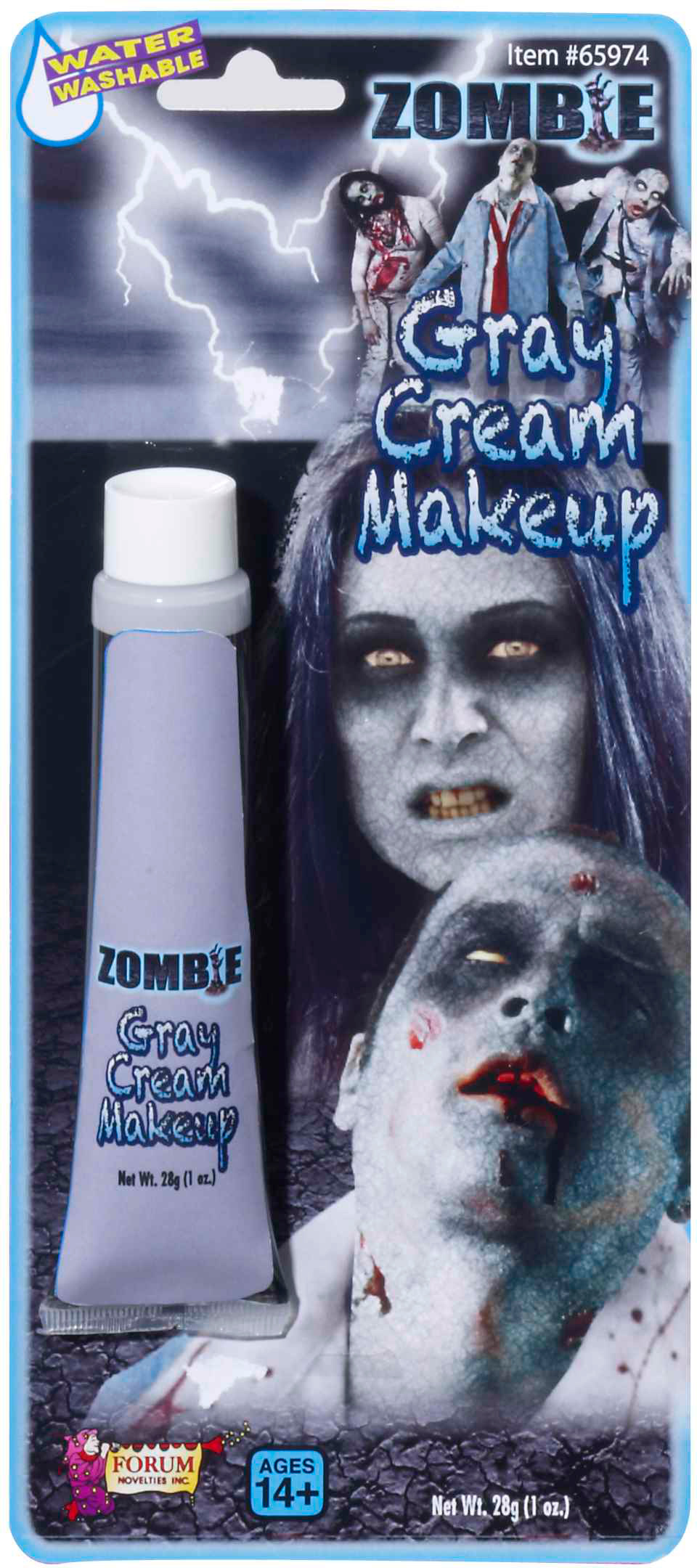 Forum Novelties Inc Women's Zombie Grey Makeup Tube - Gray - 1 oz.