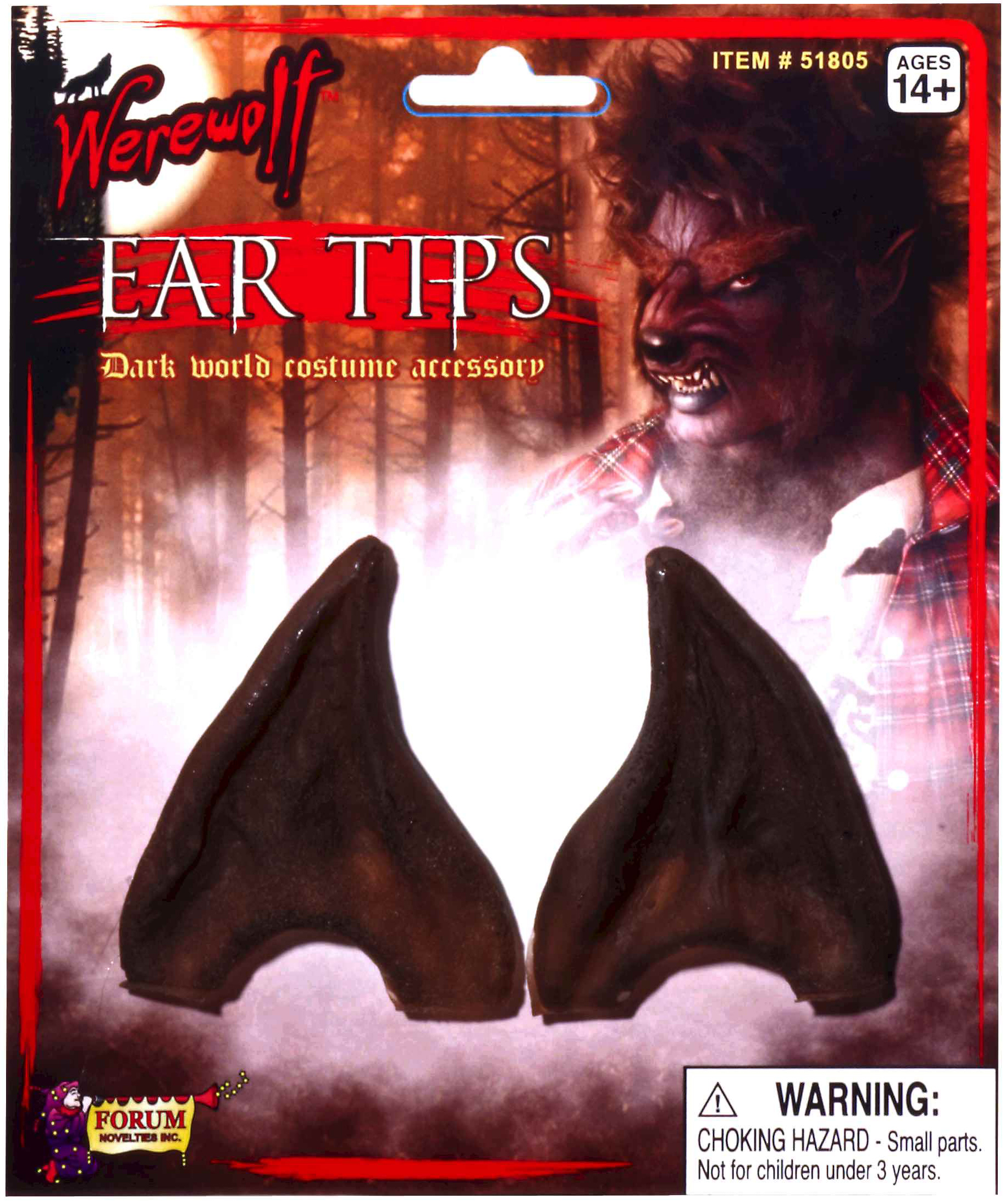 Forum Novelties Inc Women's Werewolf Brown Ear Tips Adult - Brown - One-Size