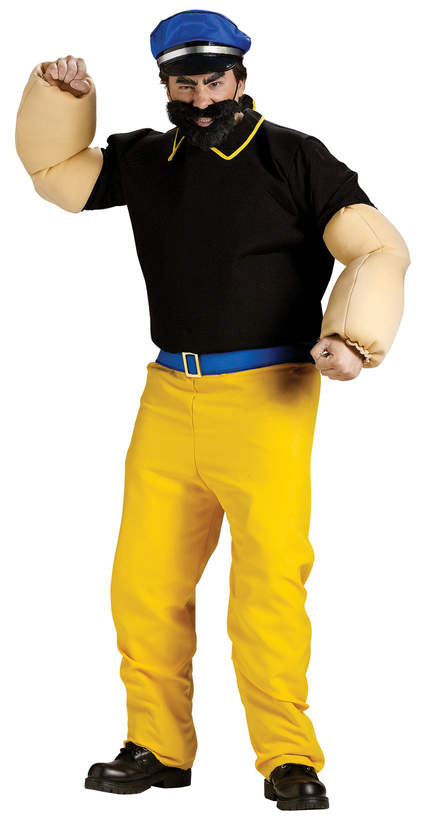 Fun World Men's Popeye - Brutus Adult Costume - Black - One-Size (Standard)