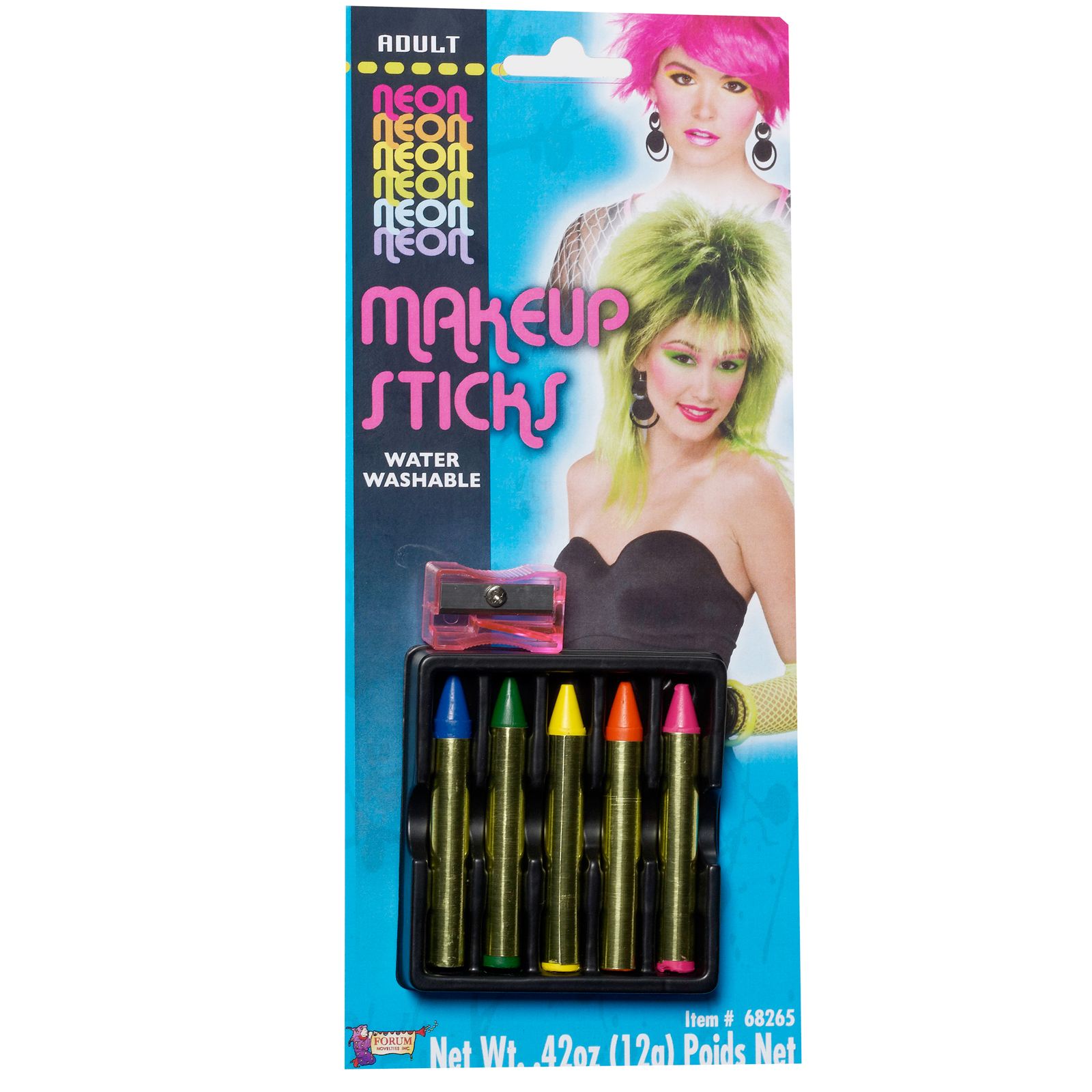 Forum Novelties Inc Women's Neon Makeup Stick Set - Multi-colored - One-Size