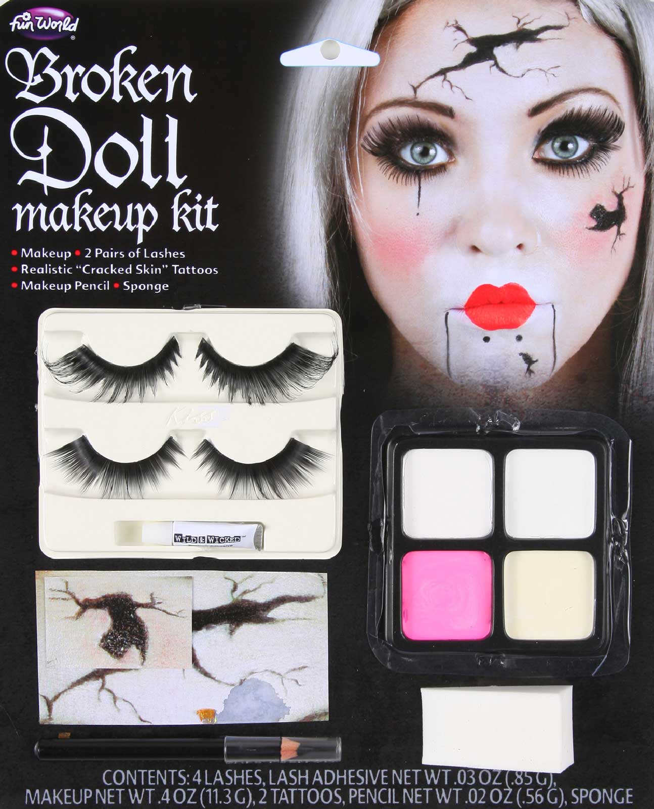 Fun World Women's Broken Doll Makeup Kit
