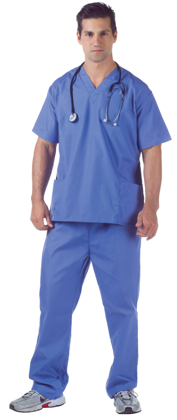 Underwraps Carnival Corp. Men's Hospital Scrubs Adult Costume - Blue - One-Size