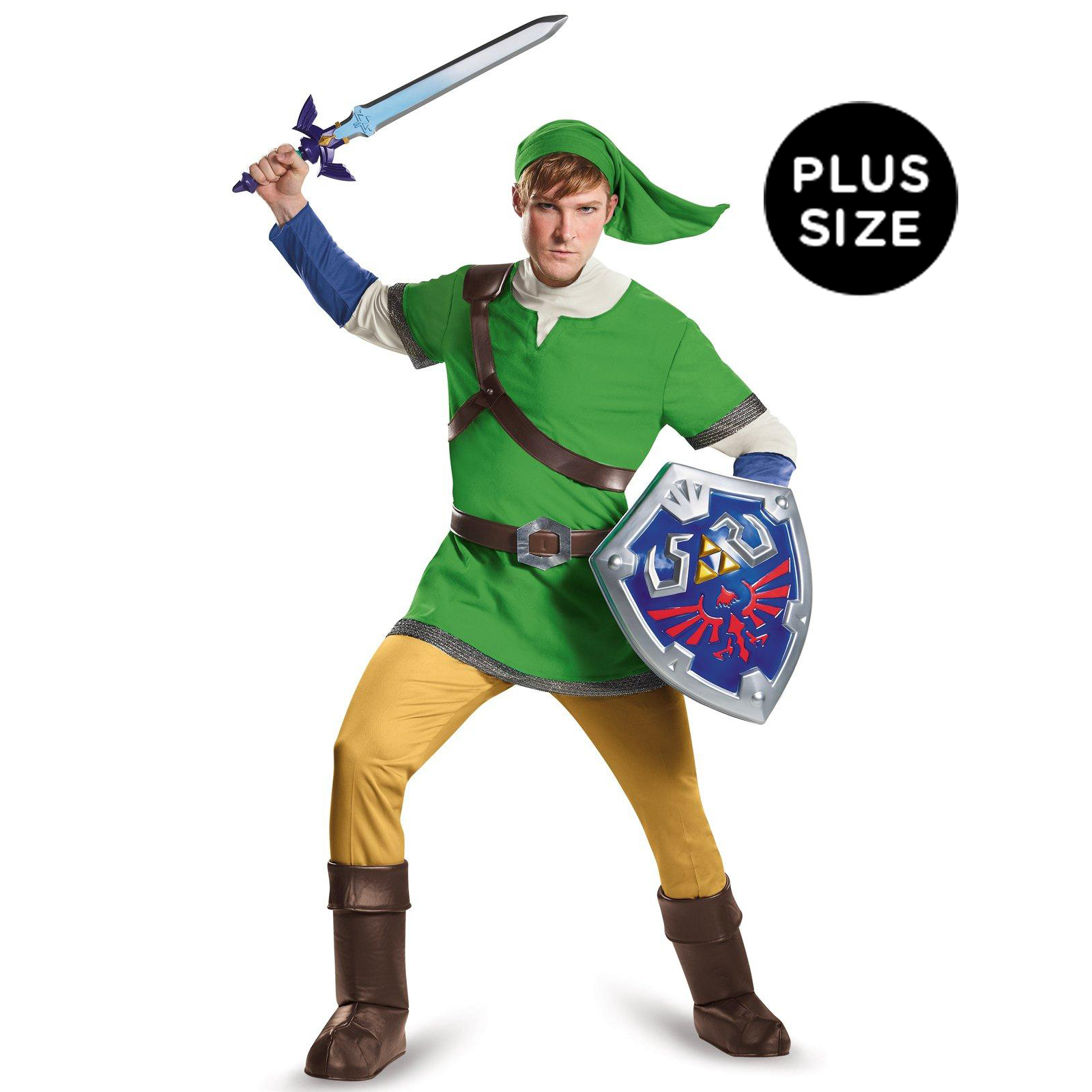 Disguise Inc Men's The Legend of Zelda: Link Deluxe Adult Costume Plus - Green - XXL (50-52)