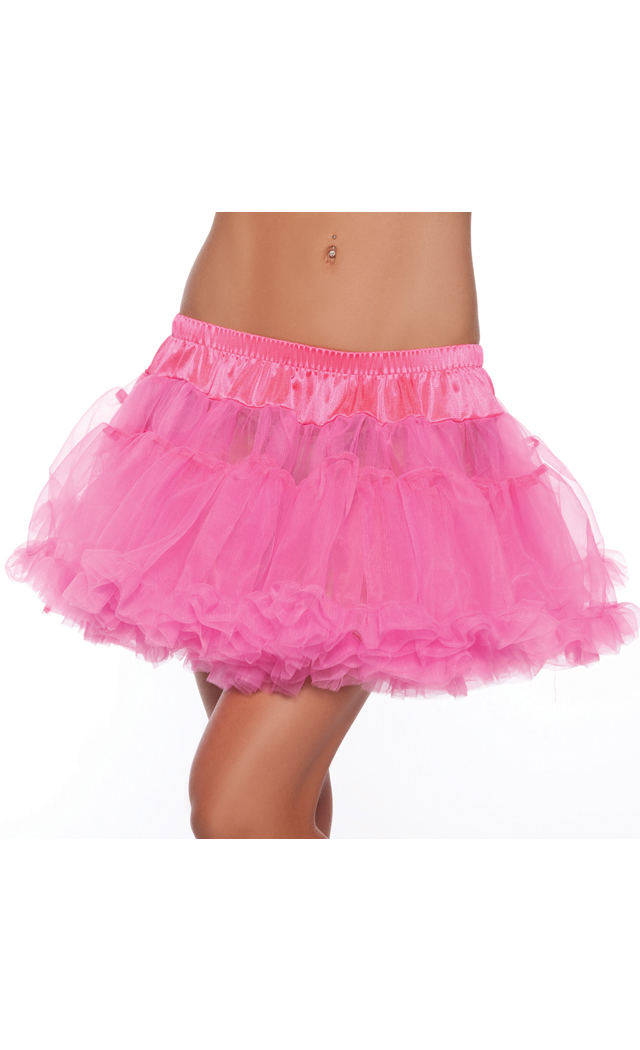 Be wicked Women's Layer Petticoat Mini Petticoat - Hot Pink - O/S for Valentines Day