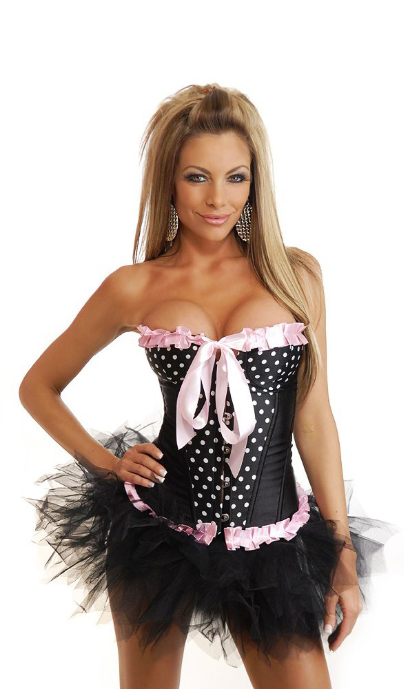 Daisy Corsets Women's Pin-Up Delight Corset and Pettiskirt - 2X for Valentines Day