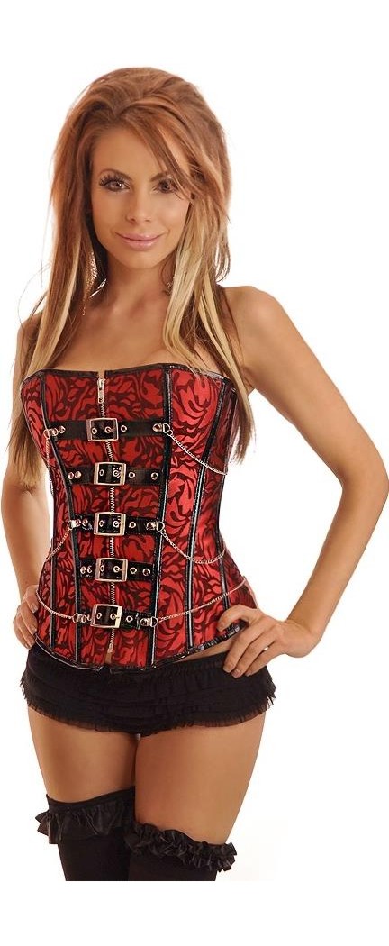 Daisy Corsets Women's Streampunk Buckles and Chains Corset - 2X for Valentines Day