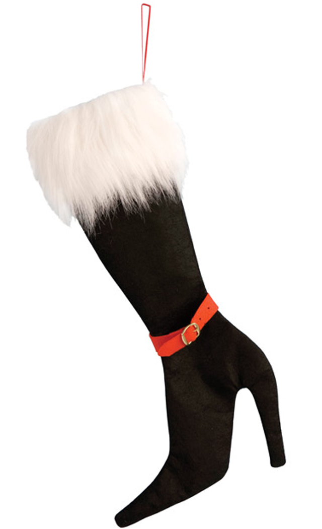 Forum Novelties Inc Women's Black High Heel Christmas Stocking - Standard