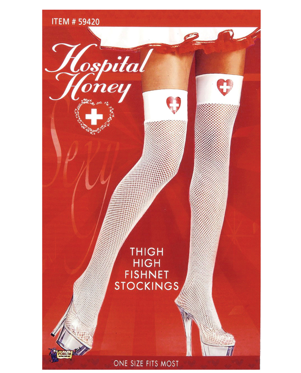 Forum Novelties Inc Women's Hospital Honey Nurse Thigh High Stockings - One Size