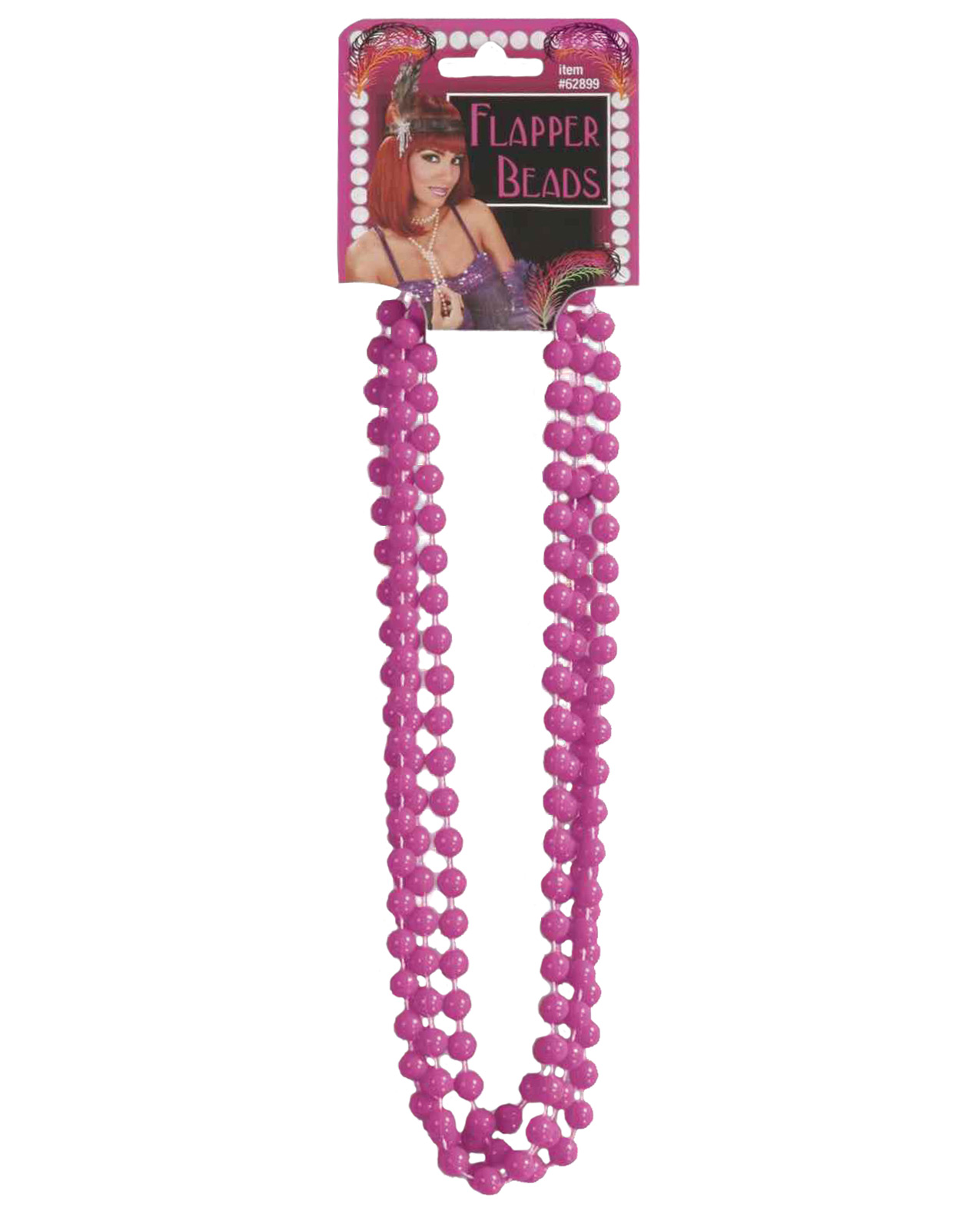 Forum Novelties Inc Women's Roaring 20's Flapper Pink Beads - 21 for Valentines Day