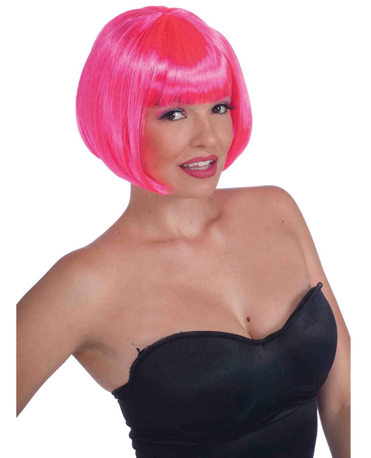 Forum Novelties Inc Women's Neon Bob Pink Wig - One Size