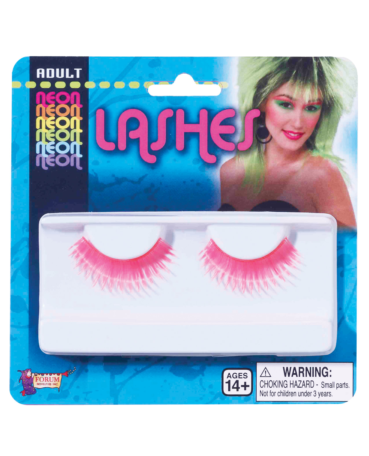 Forum Novelties Inc Women's Neon Eye Lashes - Pink - Pink - 51 for Mardi Gras