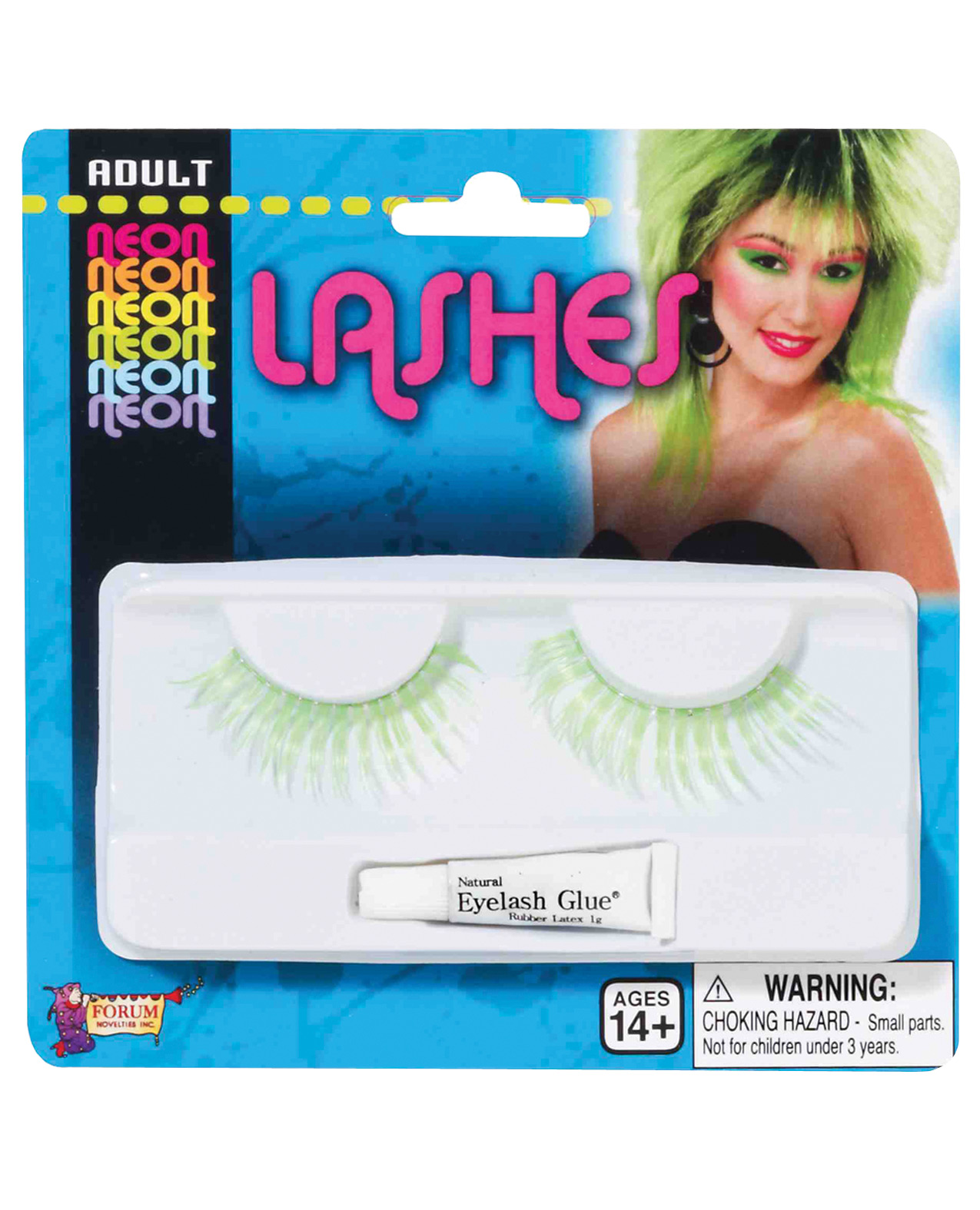 Forum Novelties Inc Women's Neon Eye Lashes - Green - Green - Standard