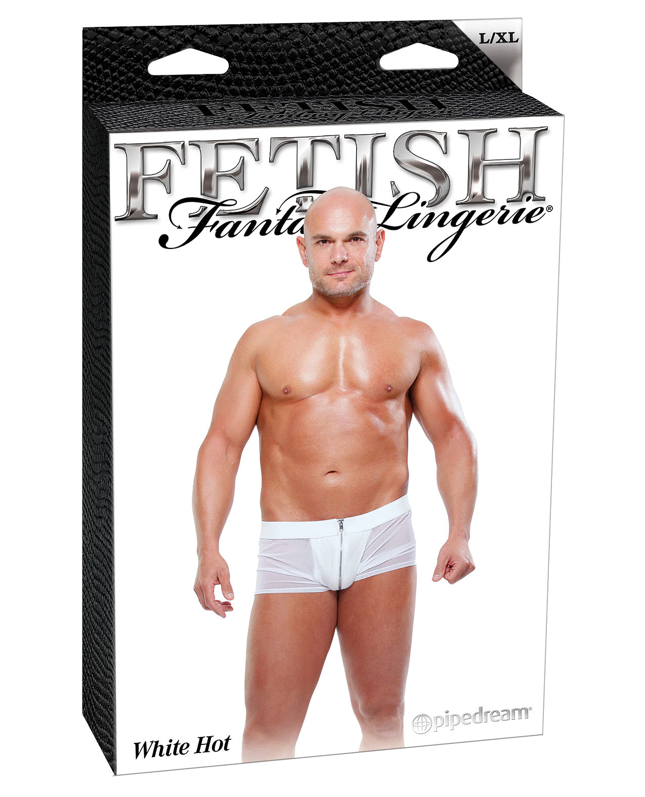 Pipedream products Men's Fetish Fantasy Lingerie White Hot Boxer Briefs - 2XL/3XL