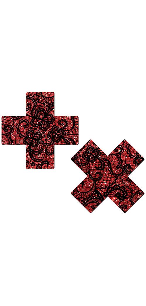 Pci fashion Women's Tease Red Lace Print X - OS