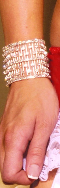 Elegant Moments Women's Rhinestone double row bracelet - RHINESTONE - One Size