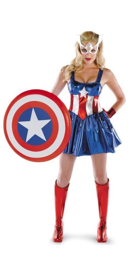 Disguise Inc Women's Captain America Sassy Female Costume - 12-14
