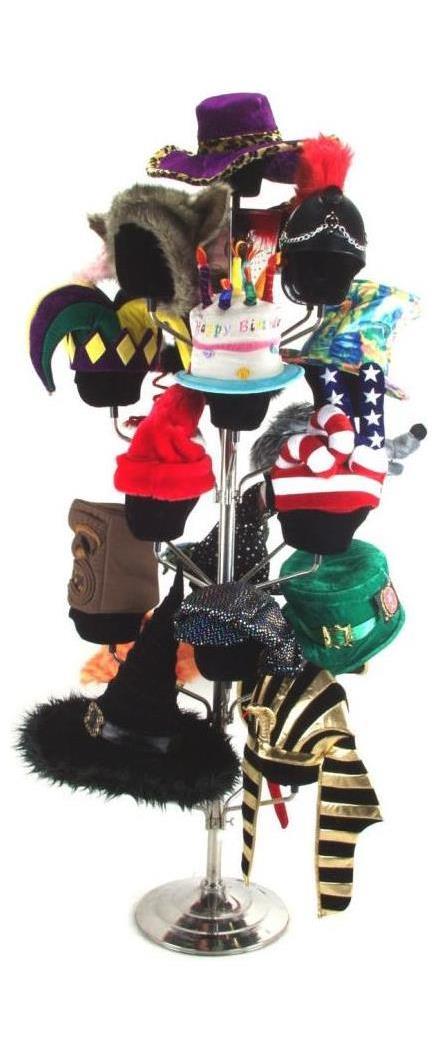 Elope Men's Hat 21 Hat Head Display Rack - Standard