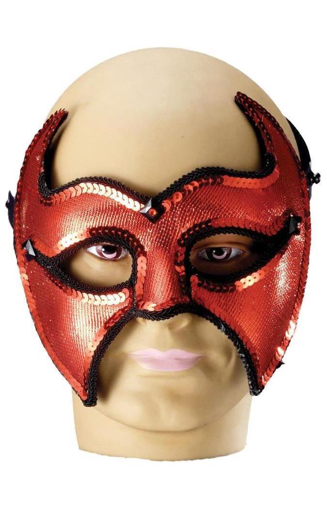 Forum Novelties Inc Devil Half Mask - Standard for Mardi Gras