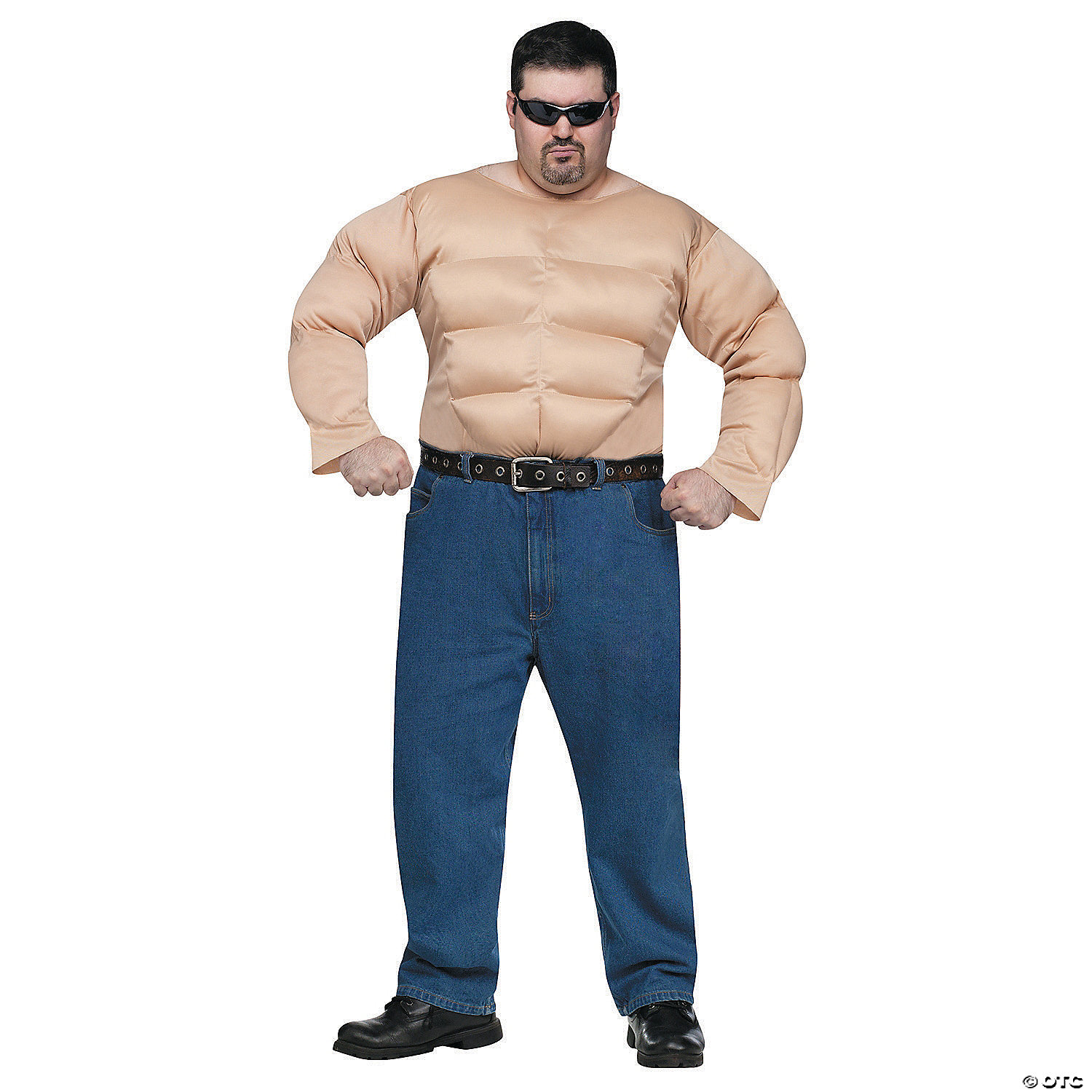 Fun World/Holiday Times Men's Muscle Man Shirt Plus Size Costume - Standard
