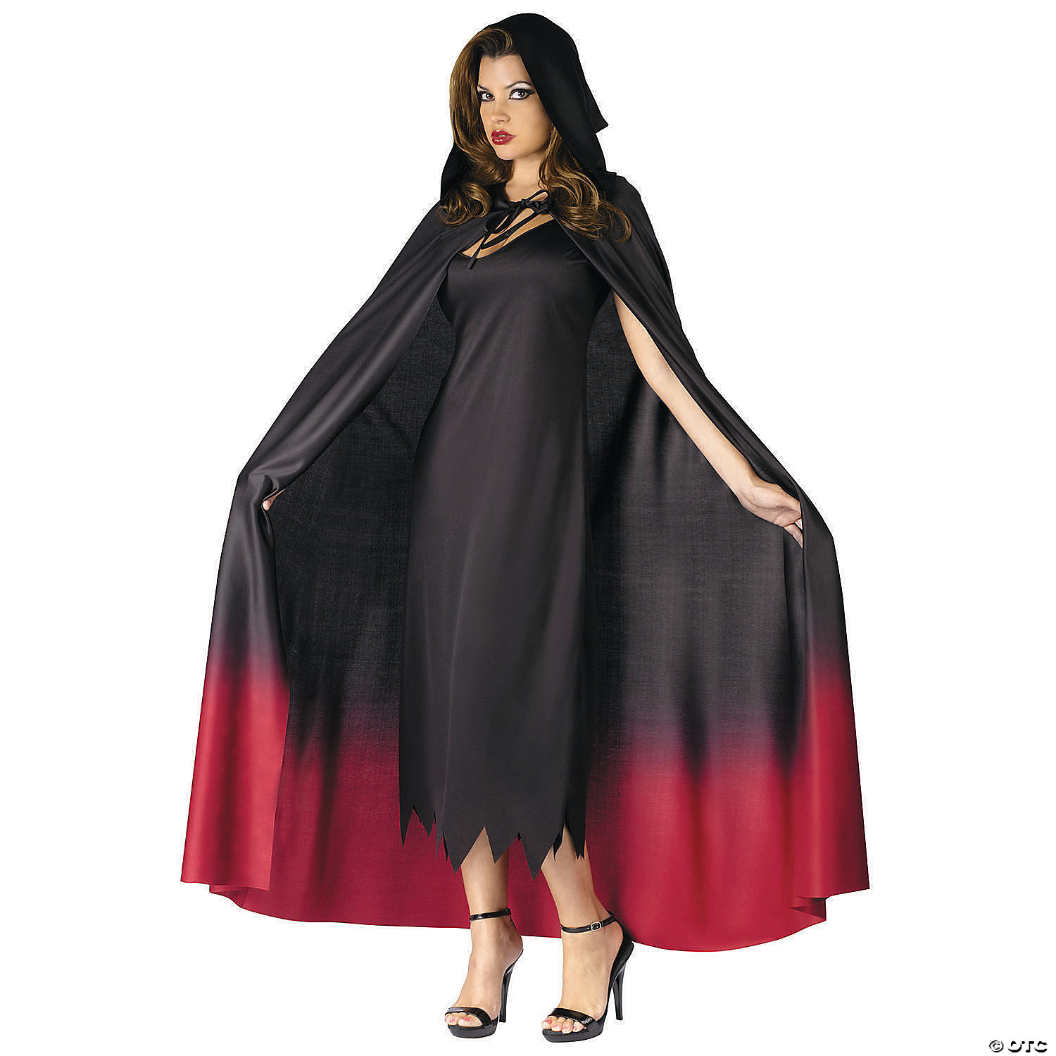 Fun World/Holiday Times Women's Vampire Cape Ombre Hooded - Standard