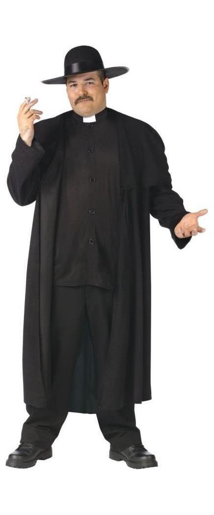 Fun World/Holiday Times Men's Priest Deluxe Plus Size Costume - Standard