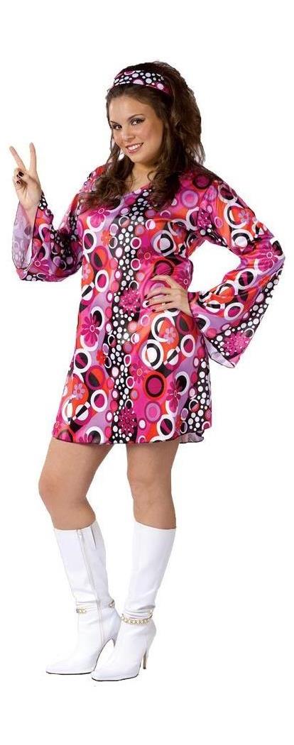 Fun World/Holiday Times Women's Feelin Groovy Plus Size Women Costume - Standard