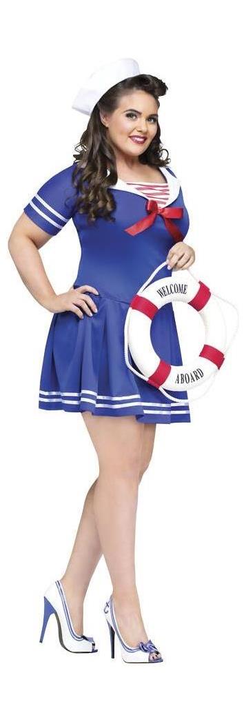Fun World/Holiday Times Women's Anchors Away Plus Size Costume - Standard