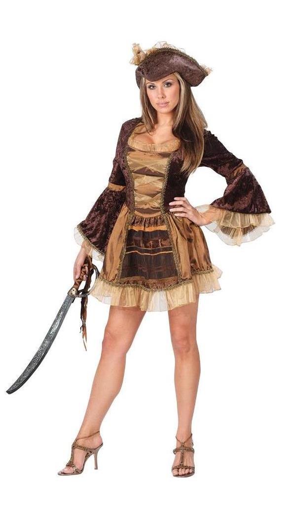 Fun World/Holiday Times Women's Sassy Victorian Pirate Adult Costume - 2-8