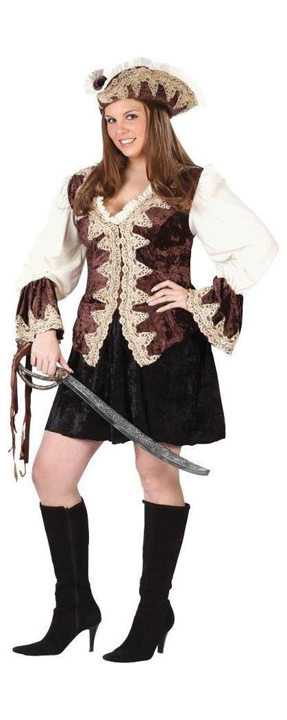 Fun World/Holiday Times Women's Royal Lady Pirate Adult Plus Costume - Standard
