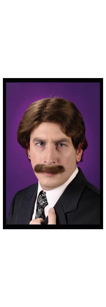 Fun World/Holiday Times Men's 70'S Wig And Mustache Set - Standard