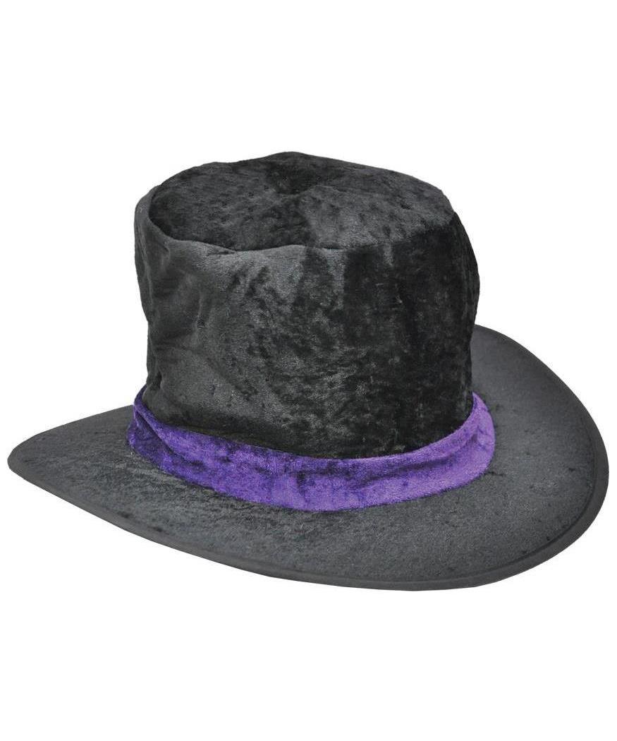 Fun World/Holiday Times Men's Top Hat Velvet Black - Standard