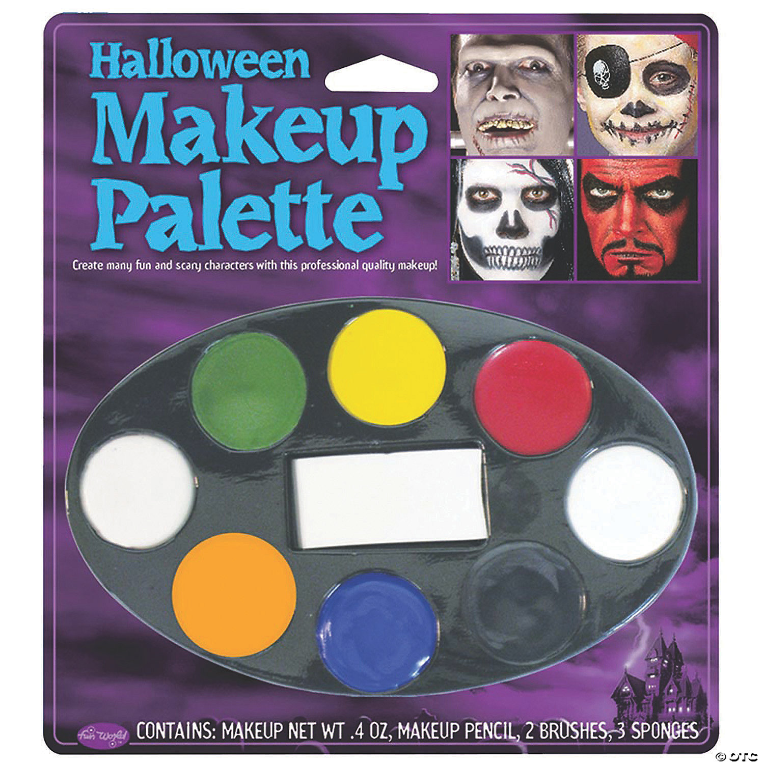 Fun World/Holiday Times Women's Halloween Makeup Tray 8 Colors Accessory - Standard