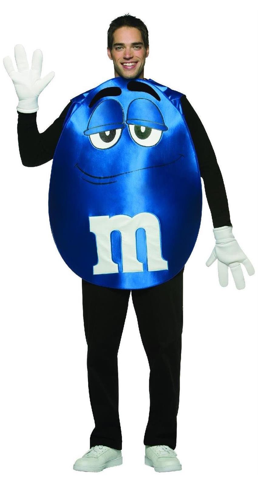 Rasta Imposta Men's M&M's Blue Poncho Adult Costume - Standard