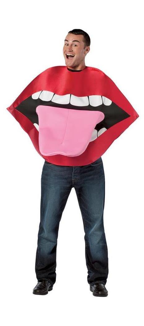 Rasta Imposta Men's Lips And Tongue Costume - Standard